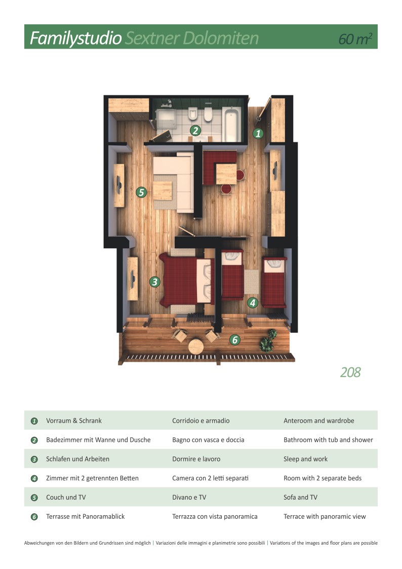 <p><strong>Apartament Familystudio Dolomites of Sesto</strong></p> 9