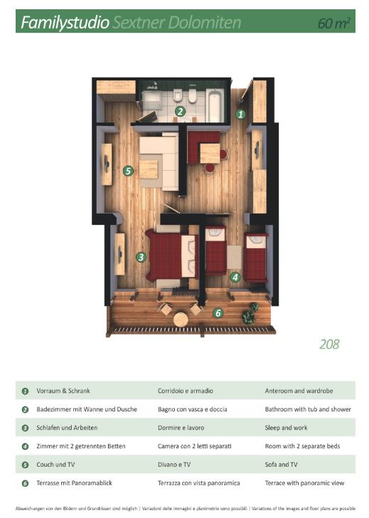 <p><strong>Apartament Familystudio Dolomites of Sesto</strong></p> 9