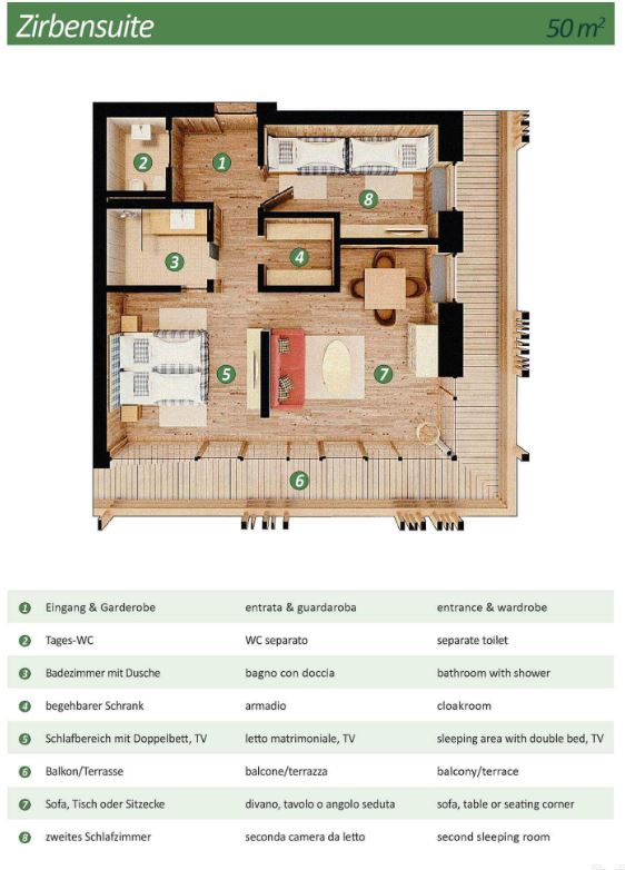 <p><strong>Apartament Zirben Suite</strong></p> 7